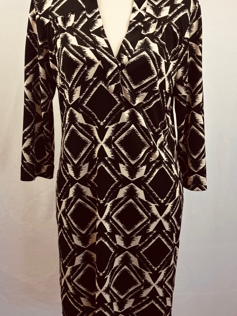 Banana Republic Geometric 3/4 Sleeve Sheath Dress Medium
